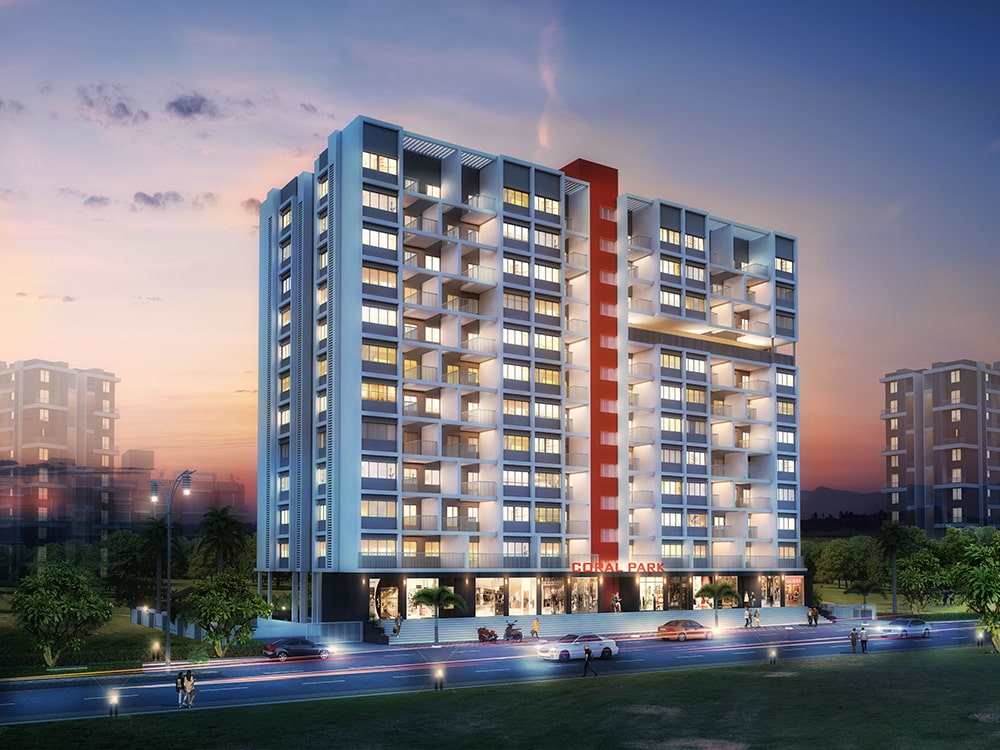 coral park by akar realty \ 2 & 3 BHK Flats in Charholi | Topaz Towers By Aakar Realty